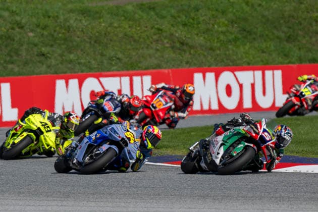 MOTO - MOTO GP - AUSTRIA GRAND PRIX 2026 05 ZARCO Johann (fra), Castrol Honda LCR, Honda RC213V, action with 54 ALDEGUER Fermin (spa), BK8 Gresini Racing MotoGP, Ducati Desmosedici GP25 during the 2026 MotoGP Qatar Grand Prix of Austria, on the Red Bull Ring, from September 18 to 20, 2026 in Austria, Spielberg - SpielbergAustria  Copyright: xGIGIxSOLDANOx