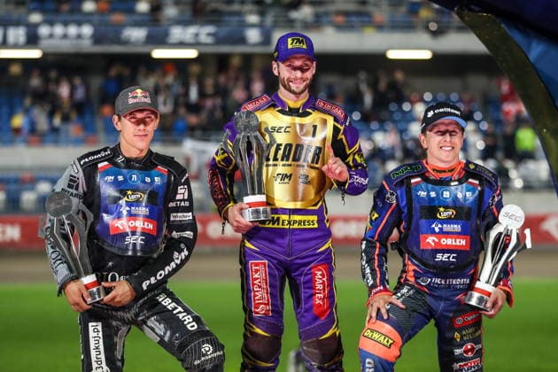Rzeszow 19.09.2026. Zuzel FIM indywidualne mistrzostwa Europy na zuzlu sezon 2026 --- FIM Speedway Euro Championship season 2026 nz Maciej Jnaowski, Kacper Woryna, Andrzej Lebiediew Fot. Kacper Staniec NEWSPIX.PL --- newspix.pl 