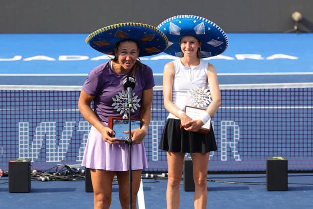 WTA GUADALAJARA OPEN 2026 WTA GUADALAJARA OPEN 2026 CRISTINA BUCSA NICOLE MELICHAR VS MOMOKO KOBORI PEANGTARN PLIPUECH 09 19 2026 GUADALAJARA, JALISCO Action photo of Cristina Bucsa and Nicole Melichar, champions of the doubles tournament at the 2026 WTA Guadalajara Open, held at the Centro Panamericano de Tenis in Guadalajara, Jalisco, Mexico Action photo of Cristina Bucsa and Nicole Melichar, champions of the doubles tournament at the 2026 WTA Guadalajara Open, held at the Centro Panamericano de Tenis in Guadalajara, Jalisco, Mexico PHOTO BY IMAGENSHOP PHOTO AGENCY GUADALAJARA, JALISCO, MEXICO Copyright: xIMAGENSHOPxAGENCIAxFOTOGRAFICAx