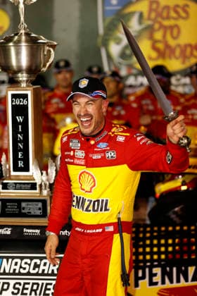 BRISTOL, TN - SEPTEMBER 19: Joey Logano ( 22 Team Penske Shell-Pennzoil Ford) celebrates after winning the NASCAR, Motorsport, USA Cup Series Playoffs Bass Pro Shops Night Race on September 19, 2026 at Bristol Motor Speedway in Bristol, TN. (Photo by Jeff Robinson Icon Sportswire) AUTO: SEP 19 NASCAR Cup Series Playoffs Bass Pro Shops Night Race EDITORIAL USE ONLY Icon26091921837