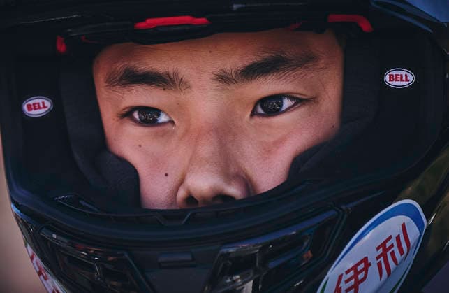 (260920) -- NAVARRA, Sept. 20, 2026 -- CFMOTO Aspar s rider Sun Shengbo of China prepares before the race 1 of the ESBK Talent category at the 2026 Spanish Superbike Championship Navarra in Navarra, Spain, Sept. 19, 2026. (Photo by Xinhua) (SP)SPAIN-NAVARRA-ESBK TALENT-RACE 1 PabloxMorano 
