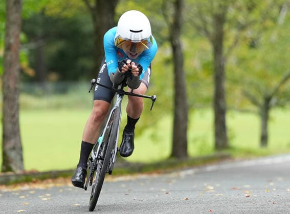 (260920) -- NAGOYA, Sept. 20, 2026 -- Leung Wing Yee of China s Hong Kong competes during the women s individual time trial of cycling road at the 20th Asian Games Aichi-Nagoya 2026 in Shinshiro of Aichi Prefecture, Japan, Sept. 20, 2026. ) (SP)JAPAN-NAGOYA-ASIAN GAMES-CYCLING ROAD-WOMEN S INDIVIDUAL TIME TRIAL LuixSiuxWai 