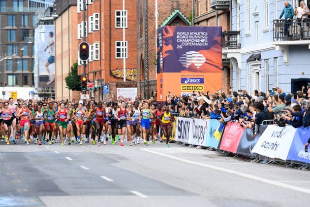 260920 General view of the women’s start during the Copenhagen Half Marathon at the World Athletics Road Running Championships on September 20, 2026 in Copenhagen. Photo by Mathilda Schuler. BILDBYRAN code MA MA1036. athletics, friidrett, World Athletics Road Running Championships, Copenhagen Half Marathon 2026, bbeng half marathon  Copyright: MATHILDAxSCHULER BB260920MA007