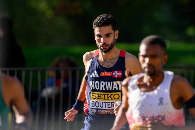 September 20, 2026: Jacob Boutera of Norway during warm-ups ahead of the Copenhagen Half Marathon at the World Athletics Road Running Championships on September 20, 2026 in Copenhagen. Photo by Mathilda Schuler, BILDBYRAN, code MA MA1036. track and field, athletics, friidrett, World Athletics Road Running Championships, Copenhagen Half Marathon 2026, BBENG Half Marathon  Copyright: MATHILDAxSCHULER BB260920MA010