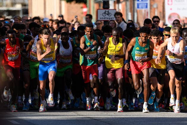 September 26, 2020: Andreas Almgren of Sweden during the Copenhagen Half Marathon at the World Athletics Road Running Championships on September 20, 2026 in Copenhagen. Photo by Mathilda Schuler, BILDBYRAN, code MA MA1036. track and field, athletics, friidrett, World Athletics Road Running Championships, Copenhagen Half Marathon 2026, BBENG Half Marathon  Copyright: MATHILDAxSCHULER BB260920MA016