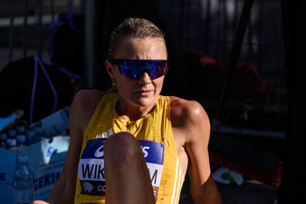 September 20, 2026: Carolina Wikström of Sweden after the Copenhagen Half Marathon at the World Athletics Road Running Championships on September 20, 2026 in Copenhagen. Photo by Mathilda Schuler, BILDBYRAN, code MA MA1036. track and field athletics world athletics road running championships copenhagen half marathon 2026 bbeng half marathon depp  Copyright: MATHILDAxSCHULER BB260920MA035