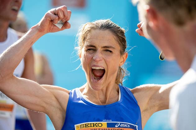 September 20, 2026: Therese Johaug of Norway during the Copenhagen Half Marathon at the World Athletics Road Running Championships on September 20, 2026 in Copenhagen. Photo by Mathilda Schuler. BILDBYRAN code MA MA1036. athletics, friidrett, World Athletics Road Running Championships, Copenhagen Half Marathon 2026, BBENG Half Marathon  Copyright: MATHILDAxSCHULER BB260920MA059