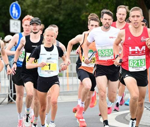 September 20, 2026 xkhx Kassel Kassel Marathon 2026 Half Marathon (Men and Women): Yellow (Half), Red (Marathon), Green (Relay); Nina Reuther on the course