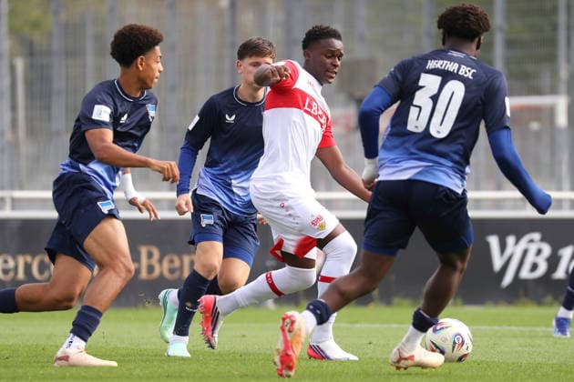 September 20, 2026, Germany, Stuttgart, Soccer: A-Junior DFB Cup Round of 16, 2025–2026 Season, Soccer: VfB Stuttgart U19 vs. Hertha BSC U19, Idriss Kenmoe (VfB)