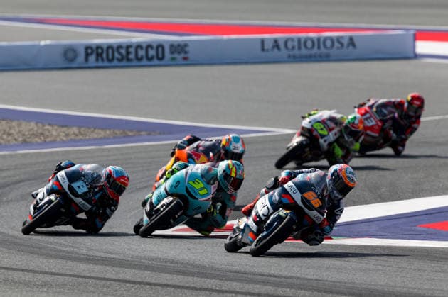 MOTORSPORTS - MotoGP, GP of Austria 2026 SPIELBERG,AUSTRIA,20.SEP.26 - MOTORSPORTS - Moto3, Grand Prix of Austria, Red Bull Ring. Image shows Eddie O Shea (GBR GRYD Racing), Adrian Fern‡ndez (ESP Leopard Racing) and Joel Kelso (AUS GRYD Racing).  GEPAxpictures xMaticxKlansek
