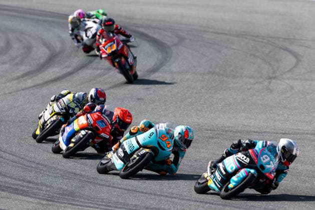 MOTORSPORTS - MotoGP, GP of Austria 2026 SPIELBERG,AUSTRIA,20.SEP.26 - MOTORSPORTS - Moto3, Grand Prix of Austria, Red Bull Ring. Image shows Jesus Rios (ESP Rivacold Snipers Team), Ryusei Yamanaka (JPN AEON Credit - MT Helmets - MSI), Guido Pini (ITA Leopard Racing) and Marco Morelli (ARG CFMOTO Gaviota Aspar Team).  GEPAxpictures xMaticxKlansek