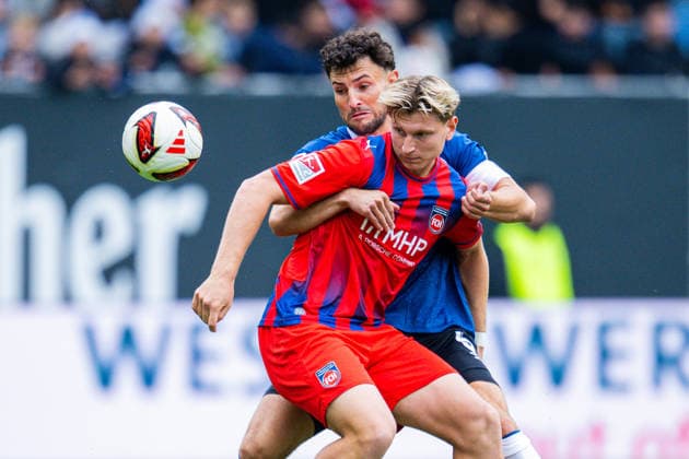 September 20, 2026 Soccer, 2026–2027, 2. Bundesliga, Matchday 6, DSC Arminia Bielefeld 1 FC Heidenheim Referee: Maximilian Bauer (Bielefeld), Alessandro Vogt (Heidenheim) DFL regulations prohibit any use of photographs as image sequences and or quasi-video