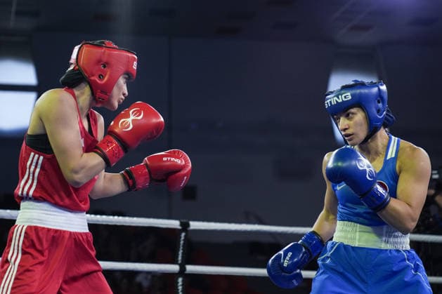 2026 European Boxing Championships in Bulgaria SOFIA, BULGARIA - SEPTEMBER 20: Buse Naz Cakiroglu (blue) of Turkiye competes against Zeynab Rahimova (red) of Azerbaijan during the women s 54kg category match at the 2026 European Boxing Championships at Asics Arena in Sofia, Bulgaria on September 20, 2026. Osmancan Gurdogan Anadolu Sofia Bulgaria. Editorial use only. Please get in touch for any other usage.  Copyright: x2026xAnadoluxOsmancanxGurdoganx