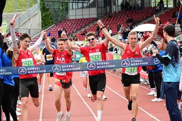 September 20, 2026 xkhx Kassel Kassel Marathon 2026 Marathon Relay 6213 Aaron Wicke male MT Melsungen 6213Hannes Herzberg male MT Melsungen 6213 Lorenz Funck male MT Melsungen 6213 Maximilian Hartmann male MT Melsungen