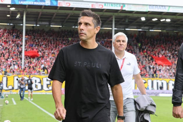 September 20, 2026, xtgx, Soccer 2. Bundesliga, FC Energie Cottbus vs. FC St. Pauli, from left: Marcel Rapp (St. Pauli), Coach. DFL and DFB regulations prohibit any use of photographs as image sequences and or quasi-video. Cottbus