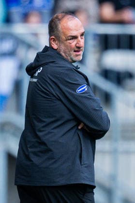 September 20, 2026 Soccer, 2026–2027, 2. Bundesliga, Matchday 6, DSC Arminia Bielefeld 1 FC Heidenheim Frank Schmidt, Heidenheim Coach DFL REGULATIONS PROHIBIT ANY USE OF PHOTOGRAPHS AS IMAGE SEQUENCES AND OR QUASI-VIDEO