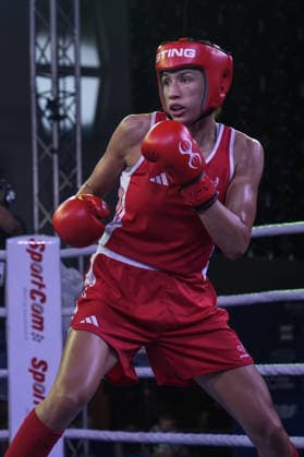 2026 European Boxing Championships in Bulgaria SOFIA, BULGARIA - SEPTEMBER 20: Milena Matovic (blue) of Serbia competes against Maelys Richol (red) of France during the women s 70kg category match at the 2026 European Boxing Championships held at Asics Arena in Sofia, Bulgaria, on September 20, 2026. Osmancan Gurdogan Anadolu Sofia Bulgaria. Editorial use only. Please get in touch for any other usage.  Copyright: x2026xAnadoluxOsmancanxGurdoganx