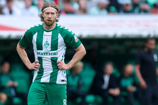 Mitchell Weiser of Werder Bremen looks disappointed during the Bundesliga 1 match between SV Werder Bremen and FC Augsburg at Weserstadion on September 19, 2026, in Bremen, Germany. Photo by Marco Steinbrenner, DeFodi Images. Mitchell Weiser of Werder Bremen looks dejected during the Bundesliga match between SV Werder Bremen and FC Augsburg at Weserstadion on September 19, 2026 in Bremen, Germany. Photo by Marco Steinbrenner, DeFodi Images. DFB and DFL regulations prohibit any use of photographs as image sequences and or quasi-video. Photo by Marco Steinbrenner, DeFodi Images.