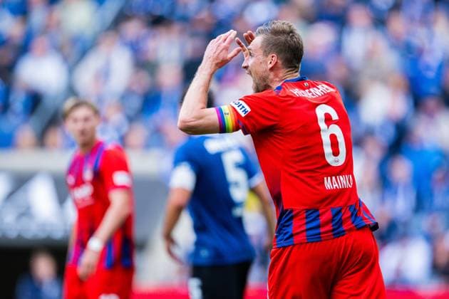 September 20, 2026 Soccer, 2026–2027, 2. Bundesliga, Matchday 6, DSC Arminia Bielefeld 1 FC Heidenheim Patrick Mainka Heidenheim DFL REGULATIONS PROHIBIT ANY USE OF PHOTOGRAPHS AS IMAGE SEQUENCES AND OR QUASI-VIDEO