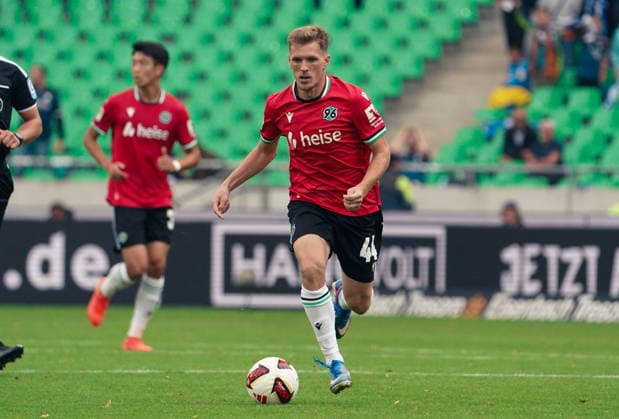 German Soccer 2. Bundesliga 2026–2027, Matchday 6: Hannover 96 vs. VfL Bochum at Heinz von Heiden Arena Stadium in Hannover; Emir Sahiti of Hannover 96, 44 Copyright: xAymanxAlahmedx