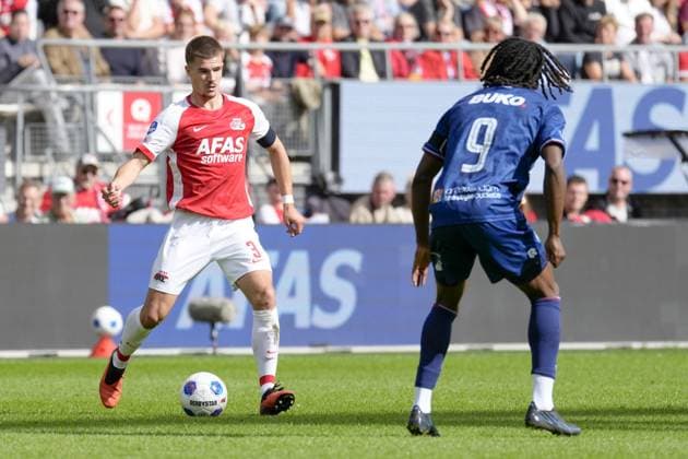ALKMAAR , 20-09-2026 , AFAS Stadion , season 2026 2027 , Dutch Eredivisie football , match between AZ and Telstar , Picture shows AZ player Wouter Goes AZ - Telstar  x207318773x Copyright: