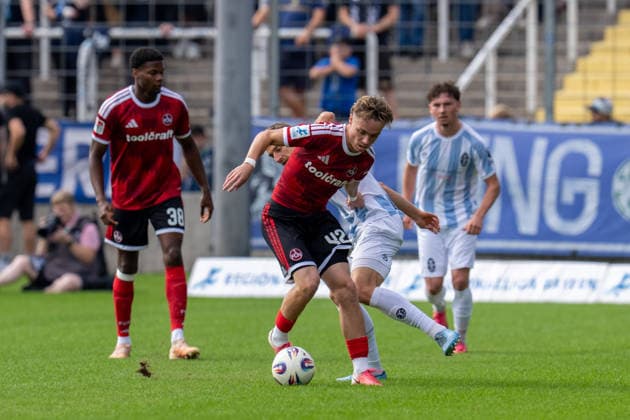 Men s Soccer, Bavarian Regional League, 2026–2027 Season, Matchday 10, September 20, 2026: TSV 1860 Munich vs. 1. FC Nuremberg II. Luca Horst of 1. FC Nuremberg II in possession of the ball at Munich s Stadion an der Grünwalder Straße Street Bavaria, Germany