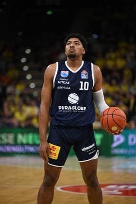 September 20, 2026, Germany, Basketball, Bundesliga 1 Matchday, 2026–2027 Season, Oldenburg, EWE Arena, EWE Baskets Oldenburg vs. Syntainics MBC during a free throw by Kostja MUSHIDI, Syntainics MBC 10, Oldenburg, EWE Arena, Lower Saxony, Germany Copyright: xnordphotoxGmbHx xRojahnx