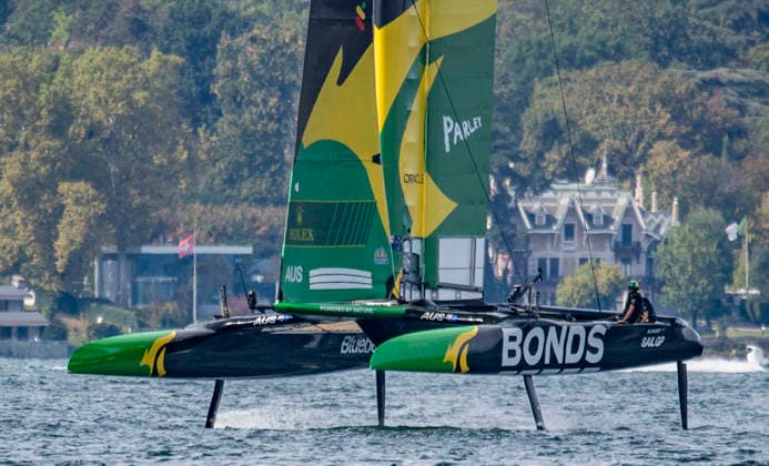 September 20, 2026, Geneva, Geneva, Switzerland: Geneva Switzerland, 09 20 2026: BONDS FLYING ROOS SAILGP TEAM (AU) is in action during Rolex Switzerland Sail Grand Prix, Geneva, Rolex Switzerland Sail Grand Prix, Geneva which was also the second edition of the Rolex Switzerland Sail Grand Prix, Geneva and took place at Geneva Yacht Club in Geneva, Switzerland. Sailing 26: Rolex Switzerland Sail Grand Prix, Geneva  - ZUMAd206 20260920_zip_d206_019 Copyright: xEricxDubostx