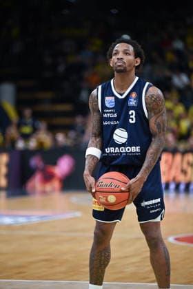 September 20, 2026, Germany, Basketball, Bundesliga 1 Matchday, 2026–2027 Season, Oldenburg, EWE Arena, EWE Baskets Oldenburg vs. Syntainics MBC during a free throw by DeLonnie HUNT; Syntainics MBC 3, Oldenburg, EWE Arena, Lower Saxony, Germany Copyright: xnordphotoxGmbHx xRojahnx