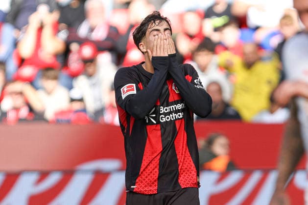 Afonso Moreira of Bayer 04 Leverkusen gesturing during the Bundesliga match between Bayer 04 Leverkusen and RB Leipzig, BayArena on September 20, 2026, in Leverkusen, Germany. Photo by Oliver Kaelke, DeFodi Images. Afonso Moreira of Bayer 04 Leverkusen gestures during the Bundesliga match between Bayer 04 Leverkusen and RB Leipzig at BayArena on September 20, 2026 in Leverkusen, Germany. Photo by Oliver Kaelke, DeFodi Images. DFB and DFL regulations prohibit any use of photographs as image sequences and or quasi-video. Photo by Oliver Kaelke, DeFodi Images.