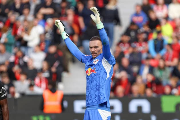 Goalkeeper Maarten Vandevoordt of RB Leipzig gesturing during the Bundesliga match between Bayer 04 Leverkusen and RB Leipzig, BayArena on September 20, 2026, in Leverkusen, Germany. Photo by Oliver Kaelke, DeFodi Images. Goalkeeper Maarten Vandevoordt of RB Leipzig gestures during the Bundesliga match between Bayer 04 Leverkusen and RB Leipzig at BayArena on September 20, 2026 in Leverkusen, Germany. Photo by Oliver Kaelke, DeFodi Images. DFB and DFL regulations prohibit any use of photographs as image sequences and or quasi-video. Photo by Oliver Kaelke, DeFodi Images.