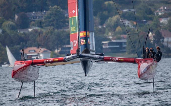September 20, 2026, Geneva, Geneva, Switzerland: Geneva Switzerland, 09 20 2026: LOS GALLOS SAILGP TEAM (ES) is in action during Rolex Switzerland Sail Grand Prix, Geneva, Rolex Switzerland Sail Grand Prix, Geneva which was also the second edition of the Rolex Switzerland Sail Grand Prix, Geneva and took place at Geneva Yacht Club in Geneva, Switzerland. Geneva Switzerland - ZUMAd206 20260920_zip_d206_009 Copyright: xEricxDubostx