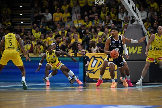 September 20, 2026, GER, Basketball, Bundesliga 1 Matchday, 2026–2027 Season, Oldenburg, EWE Arena, EWE Baskets Oldenburg vs. Syntainics MBC Kostja MUSHIDI Syntainics MBC 10 Oldenburg EWE Arena Lower Saxony Germany Copyright: xnordphotoxGmbHx xRojahnx