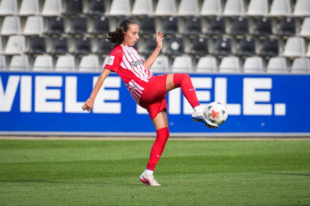 Soccer, Google Pixel Women s Bundesliga, Matchday 5, 2026–2027, SC Freiburg vs. Bayer 04 Leverkusen, September 20, 2026, Dreisamstadion, Freiburg, Emma Memminger (SC Freiburg), 32, Freiburg, Dreisamstadion, Baden-Württemberg, Germany Copyright: xFINLEYxMÖRCHx