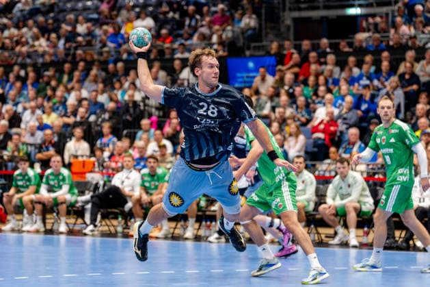 Düsseldorf, September 20, 2026, Handball, Men s, Opel Bundesliga, Matchday 5, 2026–2027 Bergische HC vs. Füchse Berlin, Tom Bergner (Bergische HC), 28 on a shot on goal