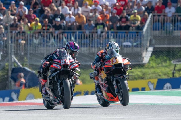 IPA88763604 - Jorge Martin (Aprilia Racing) and Pedro Acosta (Red Bull KTM Factory Racing) during the Grand Prix race of the Austrian MotoGP Grand Prix at the Red Bull Ring racetrack in Spielberg, Austria, on September 20, 2026.  Copyright: xFabioxAverna IPAxSportx xx IPA88763604