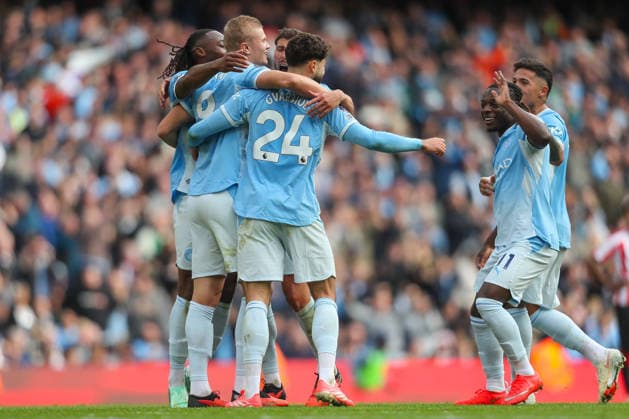 Manchester City v Sunderland, Premier League Erling Haaland Of Manchester City scores a GOAL 5-3 and celebrates during the Manchester City v Sunderland Premier League match at the Etihad Stadium, Manchester, England on 20 September 2026 Credit: Lee Keuneke Every Second Media Editorial use only. All images are copyright Every Second Media Limited. No images may be reproduced without prior permission. All rights reserved. Premier League and Football League images are subject to licensing agreements with Football DataCo Limited. see https: www.football-dataco.com Copyright: xIMAGO EveryxSecondxMediax ESM-2181-0067 LeexKeunekex xEveryxSecondxMediax