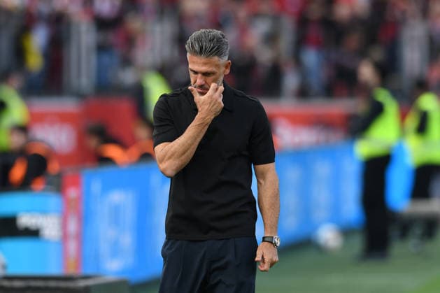 Coach Martin Demichelis of RB Leipzig looks frustrated GER, Bayer 04 Leverkusen vs. RB Leipzig, Soccer, Bundesliga, Matchday 4, 2026–2027 Season, September 20, 2026 DFL regulations prohibit any use of photographs as image sequences and or quasi-video GER, Bayer 04 Leverkusen vs. RB Leipzig, Soccer, Bundesliga, Matchday 4, 2026–2027 season, September 20, 2026, Leverkusen Copyright: xEibner-Pressefoto ThomasxThienelx EP_TTL