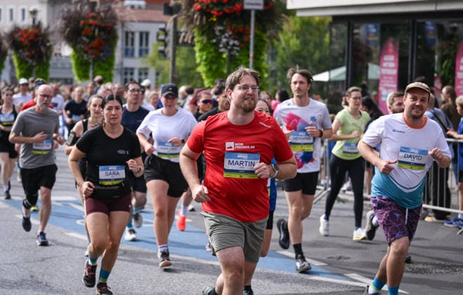 Running, Track and Field, Tübingen City Run 33, Erbelauf 2026, September 20, 2026, Overview, Runners on the Neckar Bridge