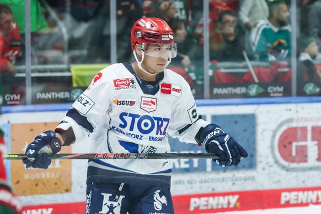 Augsburg, Germany, September 20, 2026 PENNY DEL 2026–2027, Game 2: Augsburger Panther vs. Schwenninger Wild Wings. Pictured: Austin Ortega, Schwenningen Copyright: xFotostandx xStiebertx