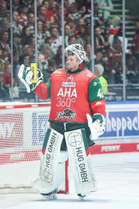 Augsburg, Germany, September 20, 2026 PENNY DEL 2026–2027, Game 2: Augsburg Panthers vs. Schwenninger Wild Wings. Pictured: Goaltender Peyton Jones, Augsburg Copyright: xFotostandx xStiebertx