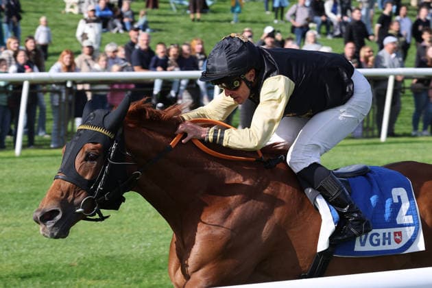 September 20, 2026, Hanover, Lower Saxony, GER Soft Winds with Vladimir Panov wins at the Hanover Racetrack, Neue Bult 260920D972HANNOVER JPG