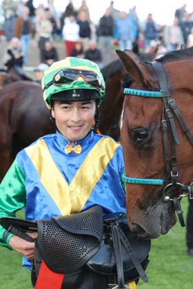 September 20, 2026, Hanover, Lower Saxony, GER Avyaan with Esentur Turganaaly Uulu after winning the BBAG Auction Race at the Hanover Racetrack, Neue Bult 260920D985HANNOVER JPG