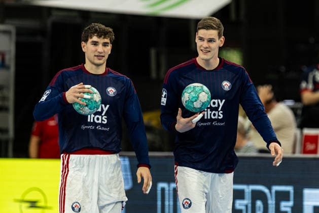 Opel HBL SG Flensburg Handewitt vs. Handball Club Hamburg, September 20, 2026: The Handball Club Hamburg team during the warm-up for the Opel HBL match between SG Flensburg Handewitt and Handball Club Hamburg at the GGW Arena on September 20, 2026 Copyright: xBEAUTIFULxSPORTS MarioxM.xKobergx