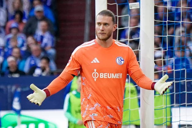 German Soccer Bundesliga 2026–2027, Matchday 4: FC Schalke 04 vs. SV Elversberg, Veltins Arena, Gelsenkirchen; Loris Karius (FC Schalke 04), 1: facial expression, emotion Copyright: xJOERANxSTEINSIEKx