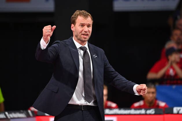 Coach Svetislav PESIC (FCB), gesturing, giving instructions, single frame, cropped close-up, half-length shot, basketball (BBL), 2026–2027 season, FC Bayern Munich vs. Bamberg Baskets on September 20, 2026, BMW Park