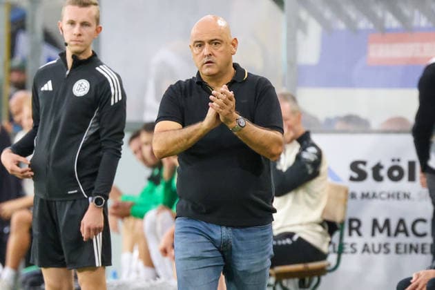 Rui Mota, Head Coach of SV Waldhof Mannheim Soccer, 3rd Division, Matchday 7, SV Waldhof Mannheim vs. SC Preußen Münster on September 20, 2026, at Carl Benz Stadium in Mannheim, Germany, 2026; Franz Reindel, Mannheim, Carl Benz Stadium, Germany Copyright: xFranzxReindelx