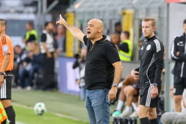 Rui Mota, Head Coach of SV Waldhof Mannheim Soccer, 3rd Division, Matchday 7, SV Waldhof Mannheim vs. SC Preußen Münster on September 20, 2026, at Carl Benz Stadium in Mannheim, Germany, 2026; Franz Reindel, Mannheim, Carl Benz Stadium, Germany Copyright: xFranzxReindelx