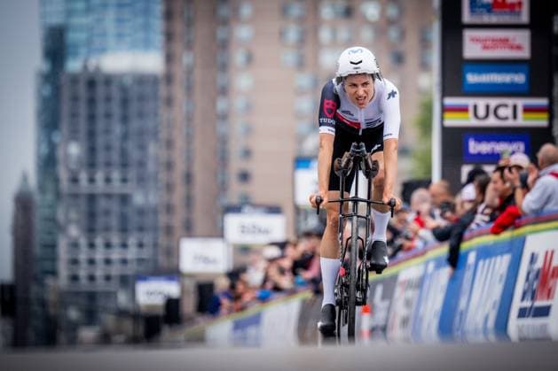 Switzerland s Marlen Reusser pictured in action at the women s elite individual time trial race (39,2km) at the cycling UCI Road World Championship, WM, Weltmeisterschaft in Montreal, Canada, Sunday 20 September 2026. JASPERxJACOBS  x187175914x