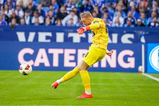 German Bundesliga 2026–2027, Matchday 4: FC Schalke 04 vs. SV Elversberg, Veltins Arena, Gelsenkirchen; Nicolas Kristof, SV Elversberg, 20 Copyright: xJOERANxSTEINSIEKx